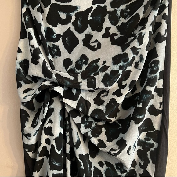 ALLSAINTS Riviera Leo Dress Animal Print Knotted Asymmetrical Sleeveless Grunge - Picture 5 of 15